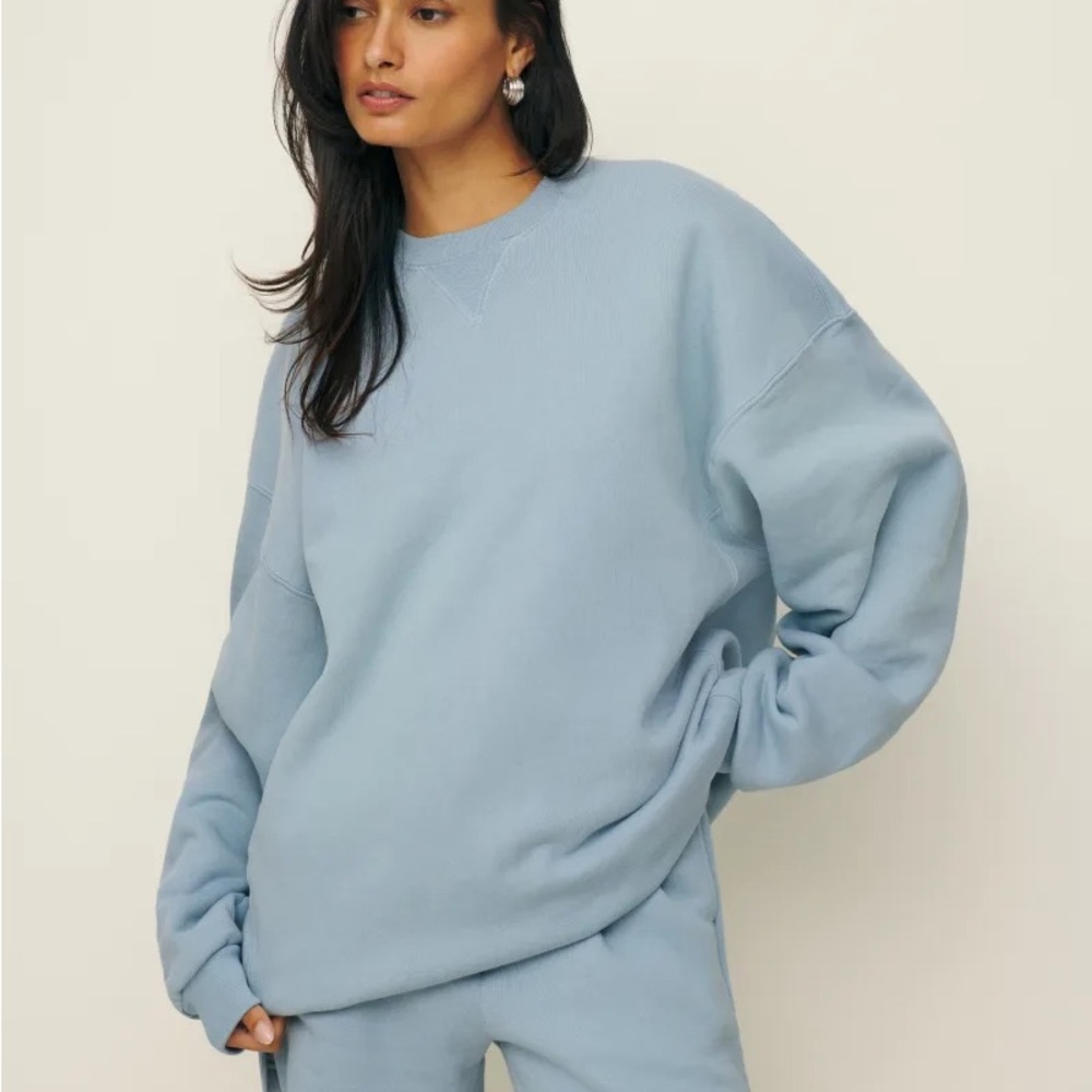 Reformation Oversized Blue Sweatshirt